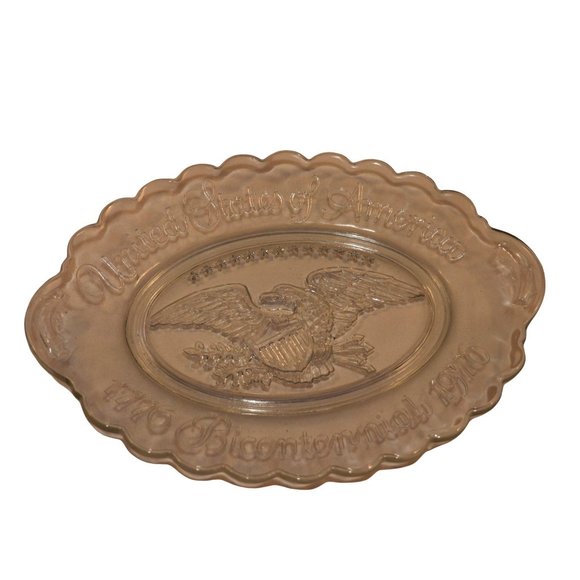 Vintage Avon Bicentennial 1776-1976 Glass Eagle Di - Picture 2 of 7